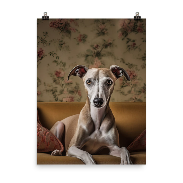 Whippet at Home Photo paper poster - PosterfyAI.com