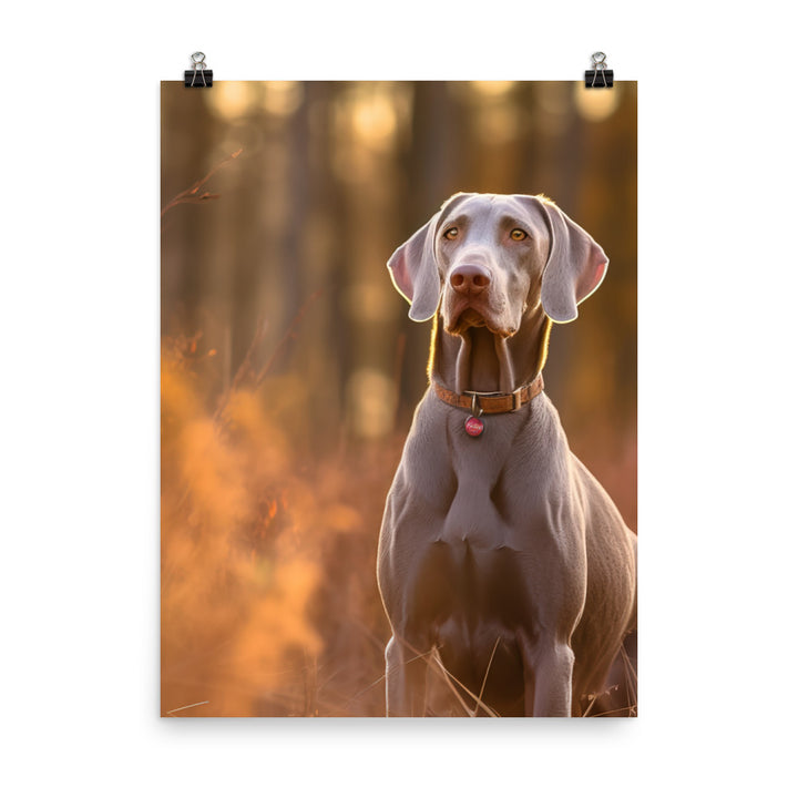 Weimaraner in Nature Photo paper poster - PosterfyAI.com
