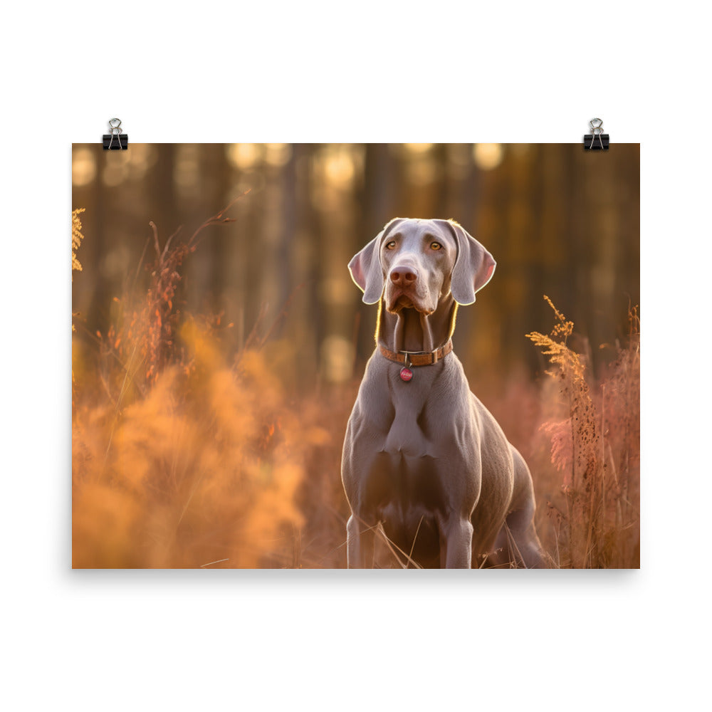 Weimaraner in Nature photo paper poster - Posterfy.AI