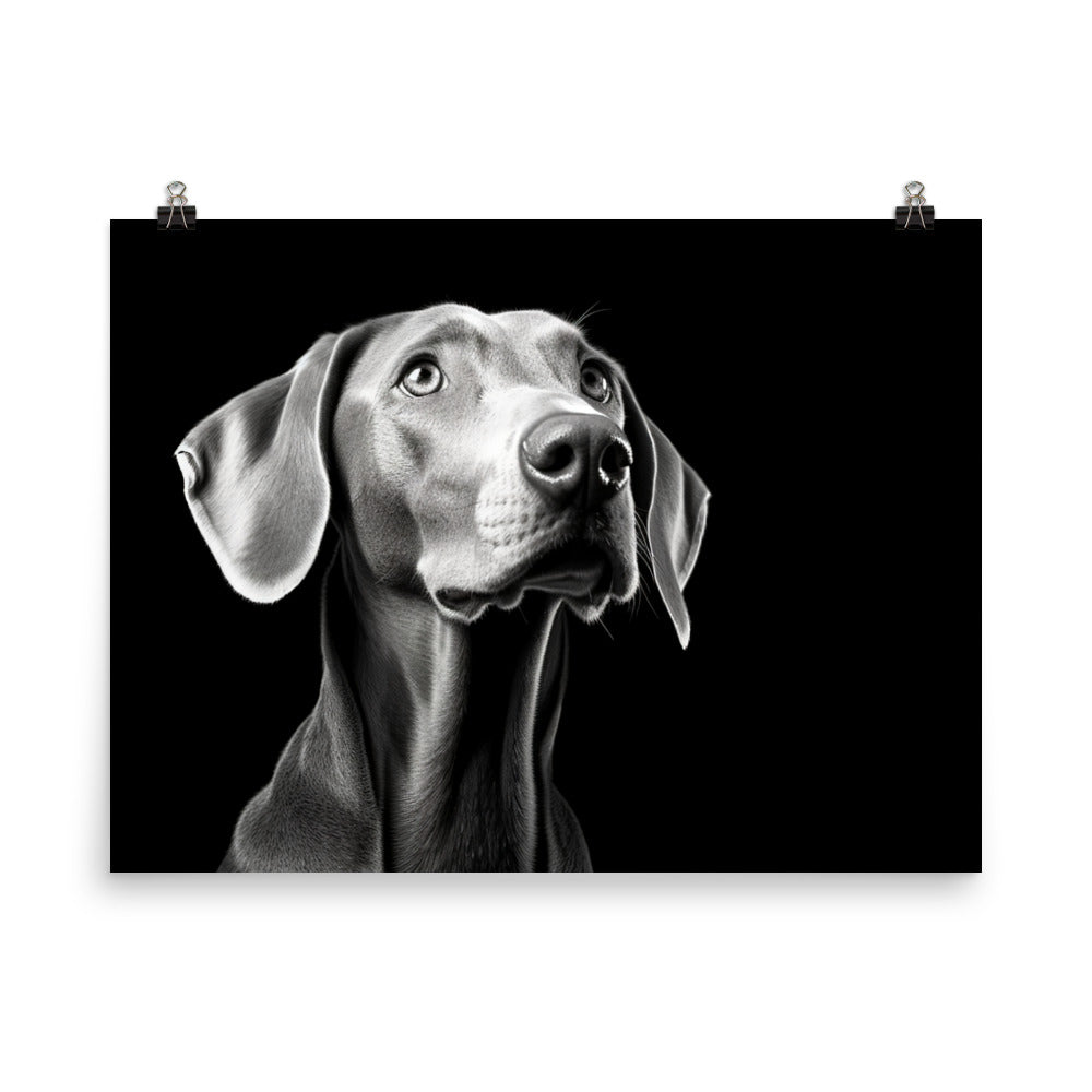 Weimaraner in Black and White photo paper poster - Posterfy.AI