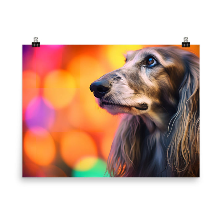 Afghan Hound portrait with bokeh photo paper poster - Posterfy.AI