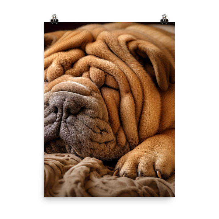Shar Pei Dreaming Photo paper poster - PosterfyAI.com