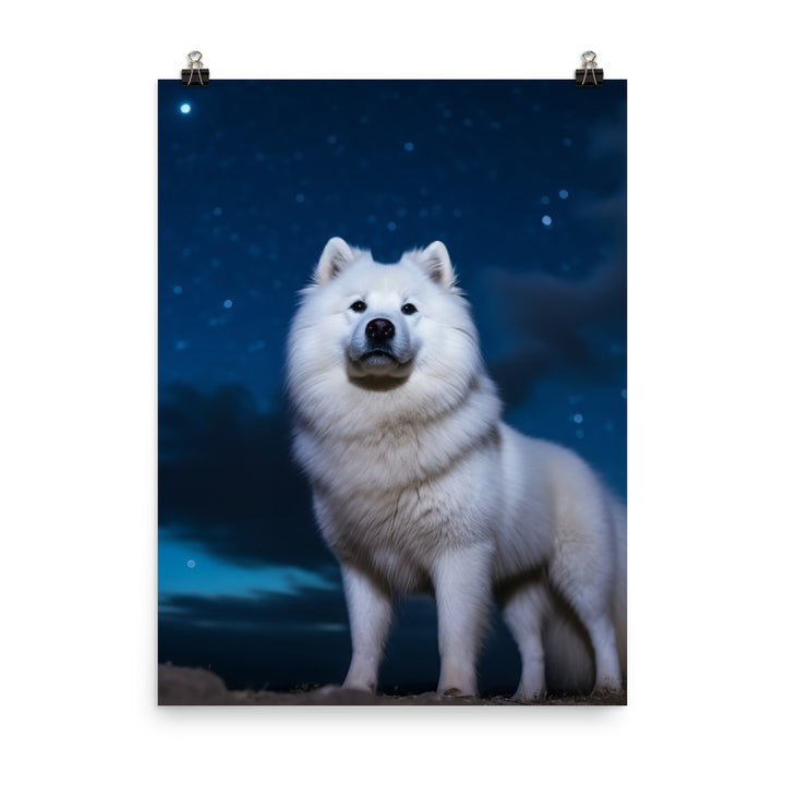 Samoyed Star Photo paper poster - PosterfyAI.com