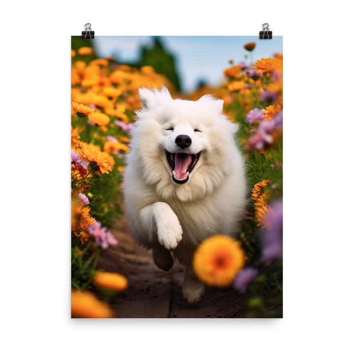 Samoyed Smile Photo paper poster - PosterfyAI.com
