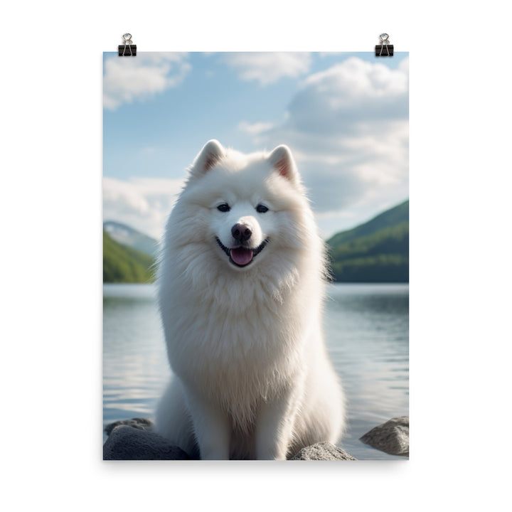 Samoyed Serenity Photo paper poster - PosterfyAI.com