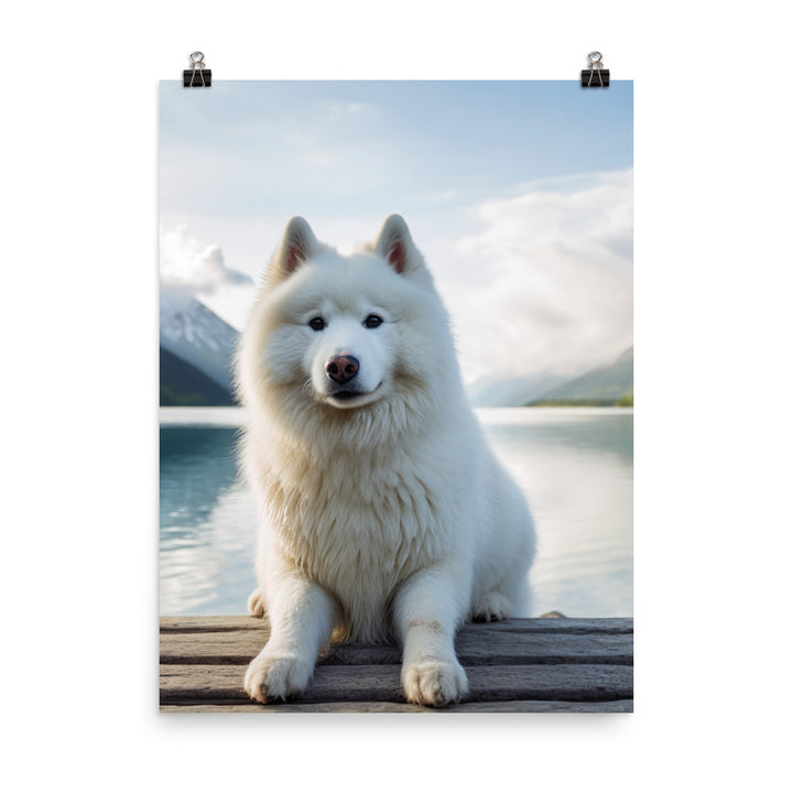 Samoyed Serenity Photo paper poster - PosterfyAI.com