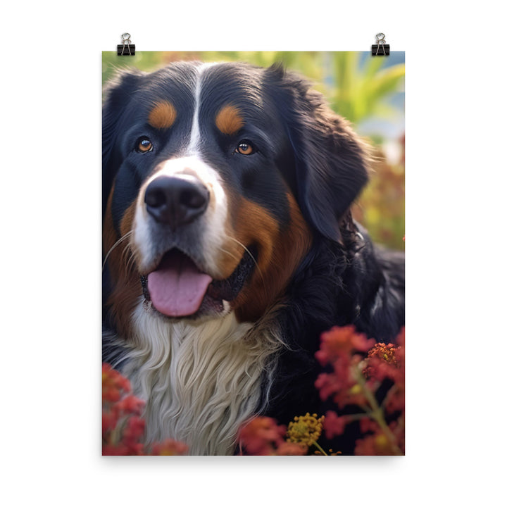 Regal Bernese Mountain Dog Photo paper poster - PosterfyAI.com