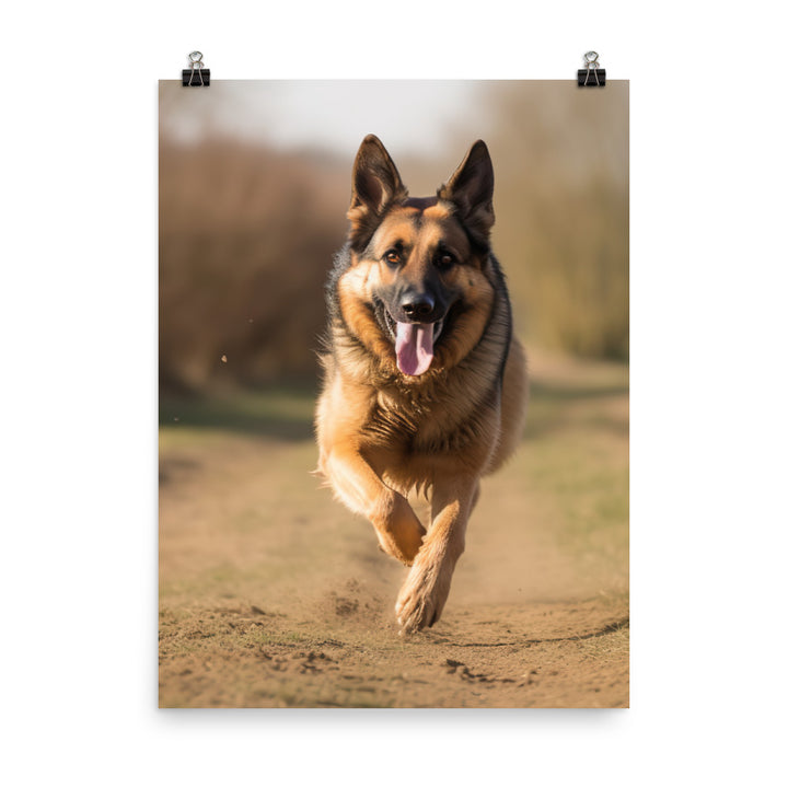 German Shepherd Photo paper poster - PosterfyAI.com