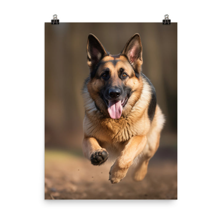 German Shepherd Photo paper poster - PosterfyAI.com