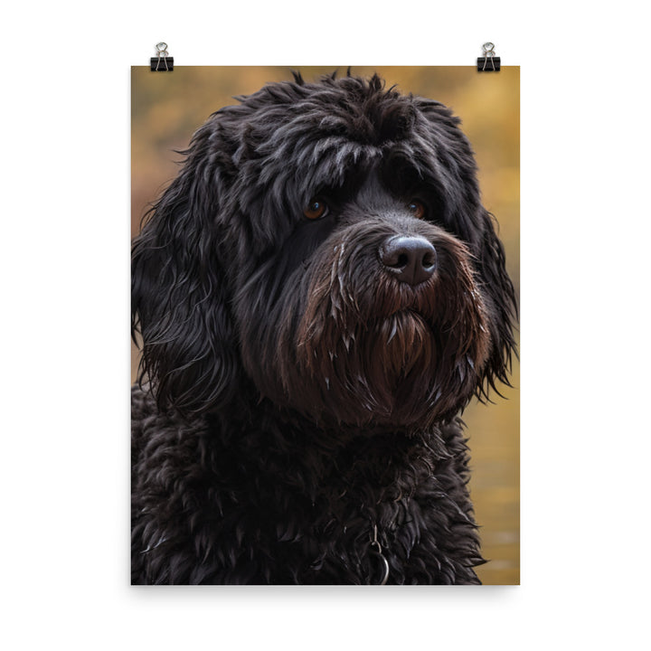 Portuguese Water Dog walk Photo paper poster - PosterfyAI.com