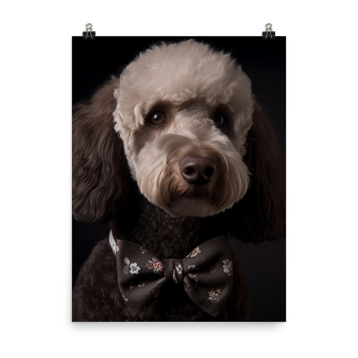 Poodle in a Bowtie Photo paper poster - PosterfyAI.com
