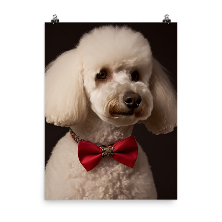 Poodle in a Bowtie Photo paper poster - PosterfyAI.com