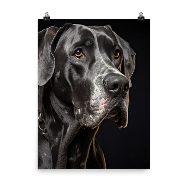 Noble Great Dane Portrait Photo paper poster - PosterfyAI.com
