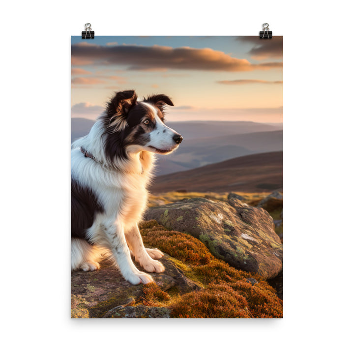 Majestic Border Collie Photo paper poster - PosterfyAI.com