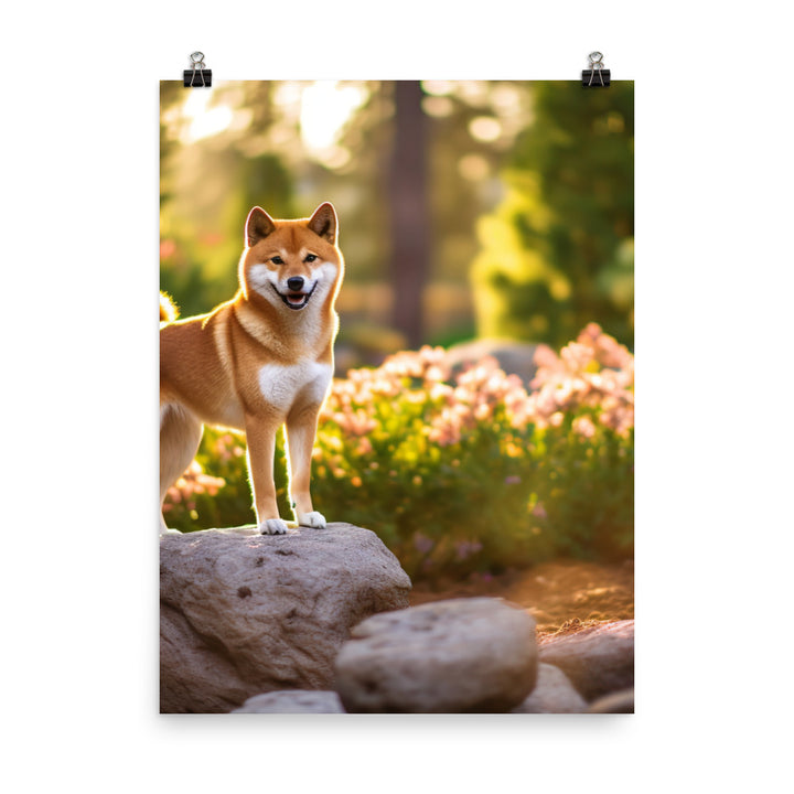 Magnificent Shiba Inu Photo paper poster - PosterfyAI.com