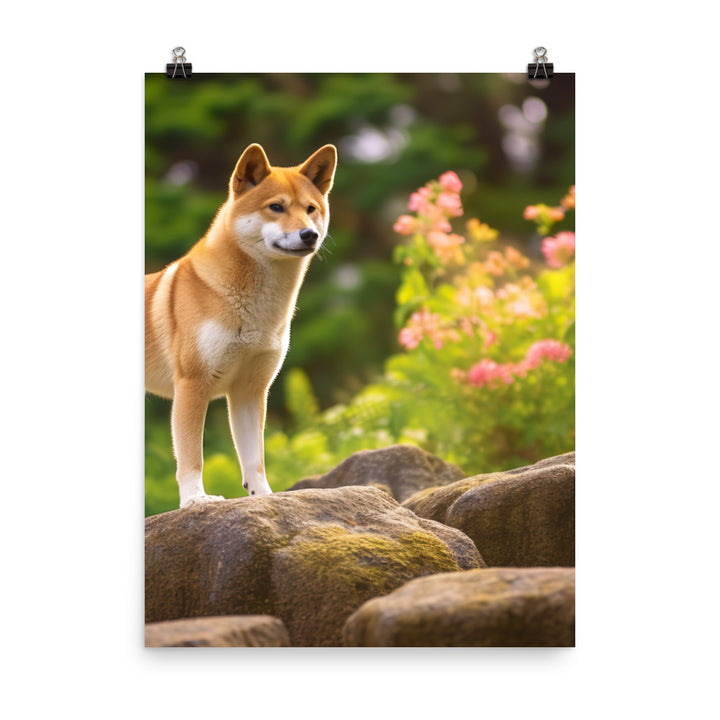 Magnificent Shiba Inu Photo paper poster - PosterfyAI.com