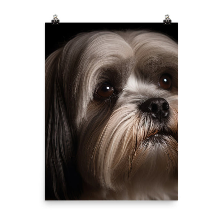 Lhasa Apso Glamour Shot Photo paper poster - PosterfyAI.com
