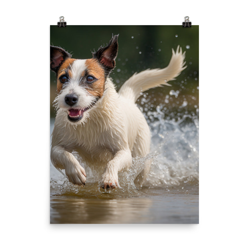 Jack Russell Terriers Comical Expression Photo paper poster - PosterfyAI.com