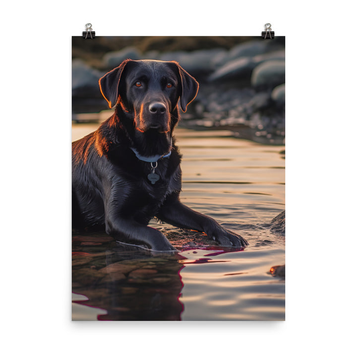 Intelligent Labrador Retriever Photo paper poster - PosterfyAI.com