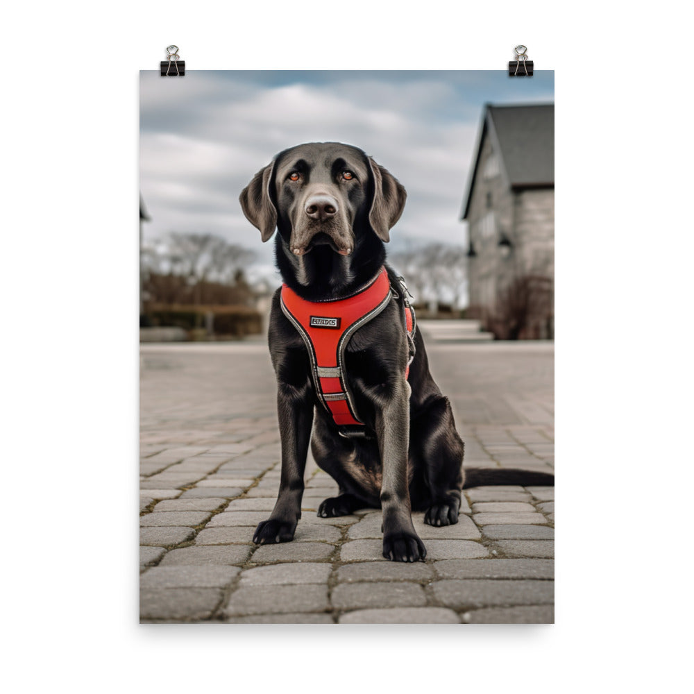 Intelligent Labrador Retriever Photo paper poster - PosterfyAI.com