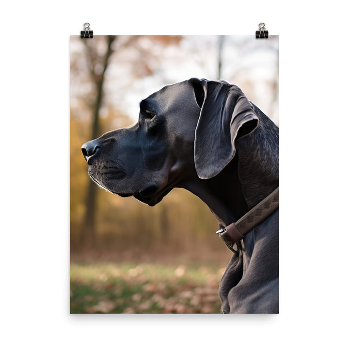 Graceful Great Dane Gazing Photo paper poster - PosterfyAI.com