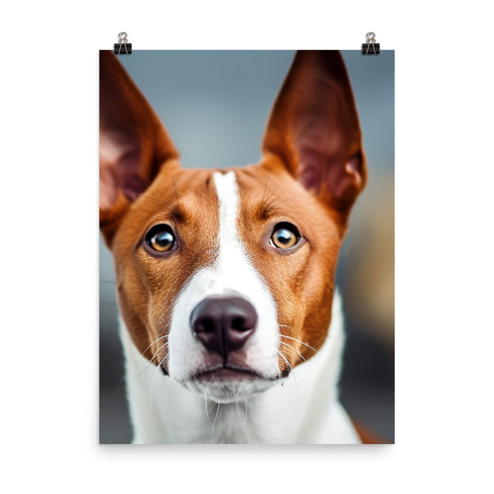 Curious Basenji Photo paper poster - PosterfyAI.com