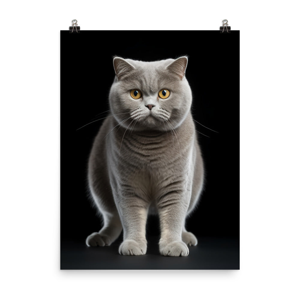 British Shorthair Cat Photo paper poster - PosterfyAI.com