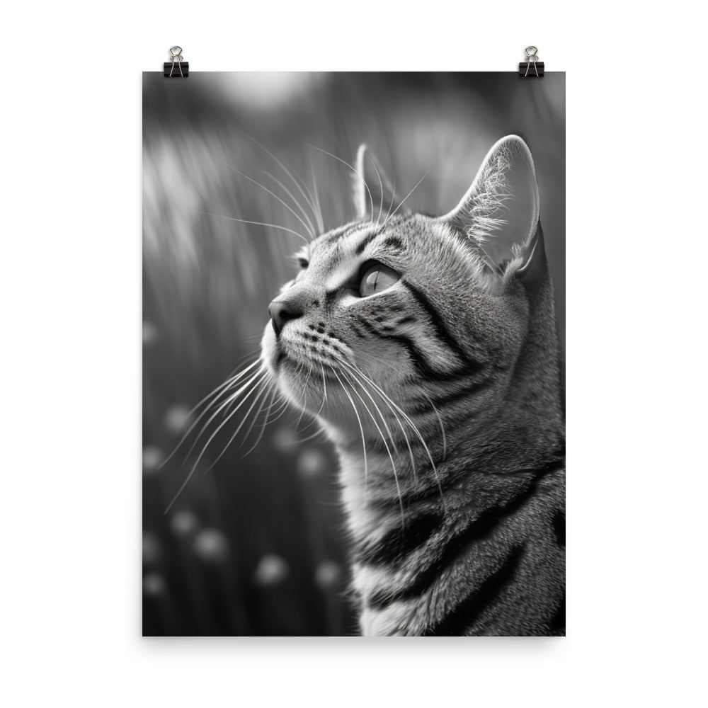 Egyptian Mau Cat Photo paper poster - PosterfyAI.com