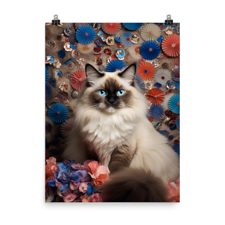 Ragdoll in Wonderland Photo paper poster - PosterfyAI.com
