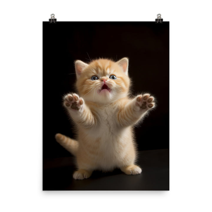 Exotic Shorthair Kitten Photo paper poster - PosterfyAI.com