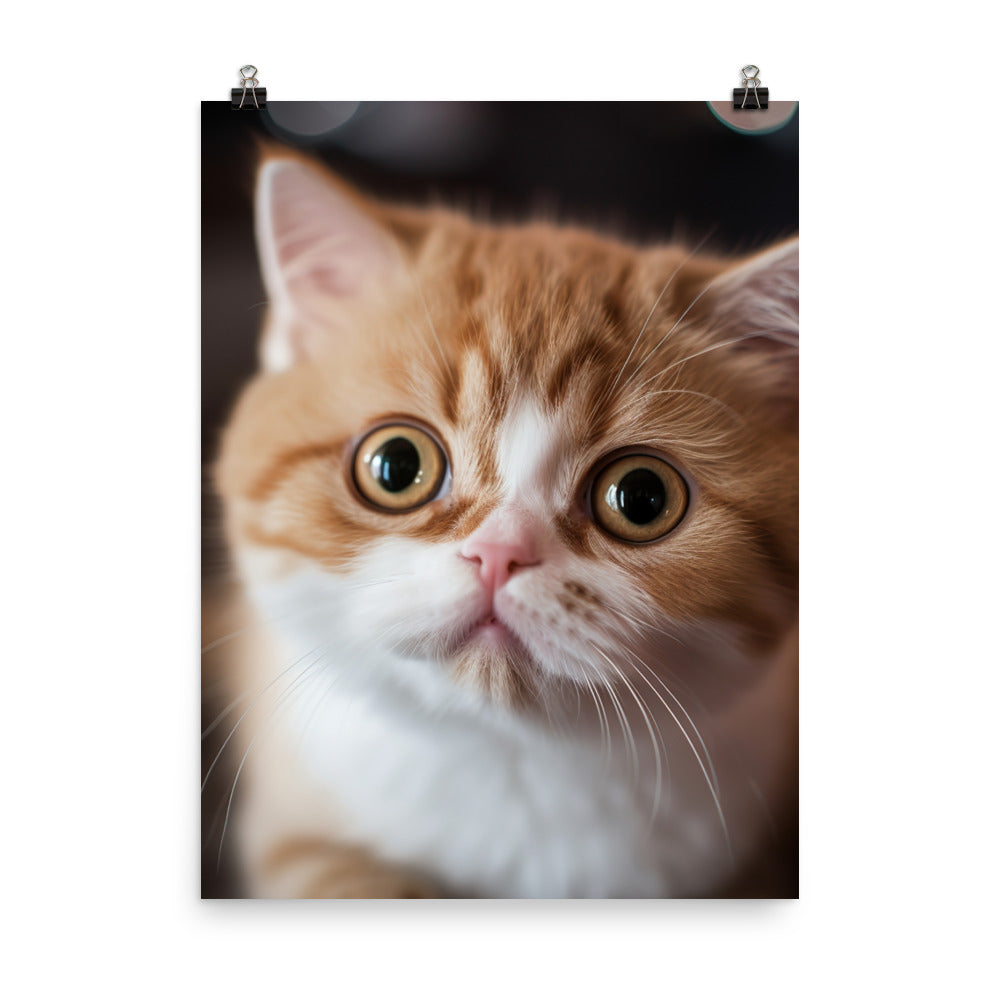 Exotic Shorthair Kitten Photo paper poster - PosterfyAI.com