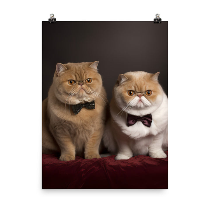 Exotic Shorthair Cat Photo paper poster - PosterfyAI.com