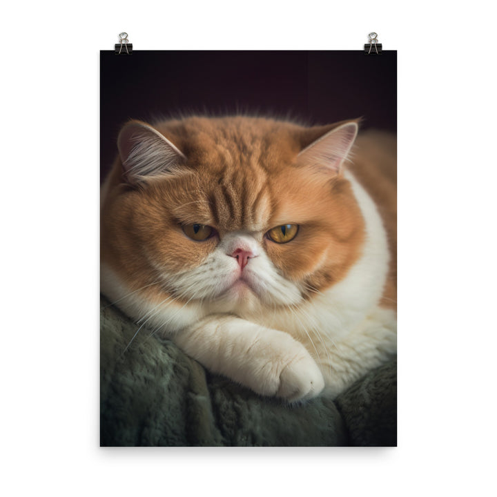 Elegance of Exotic Shorthair Cat Photo paper poster - PosterfyAI.com