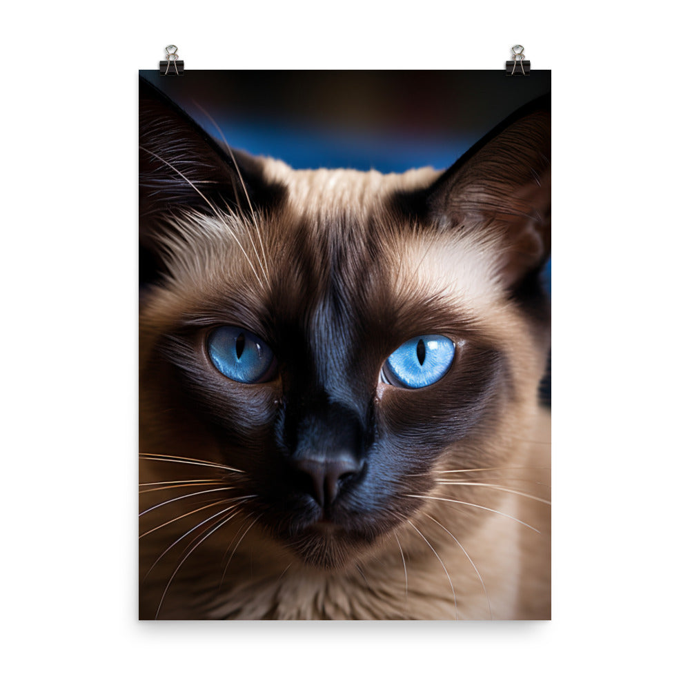 Majestic Siamese Beauty Photo paper poster - PosterfyAI.com