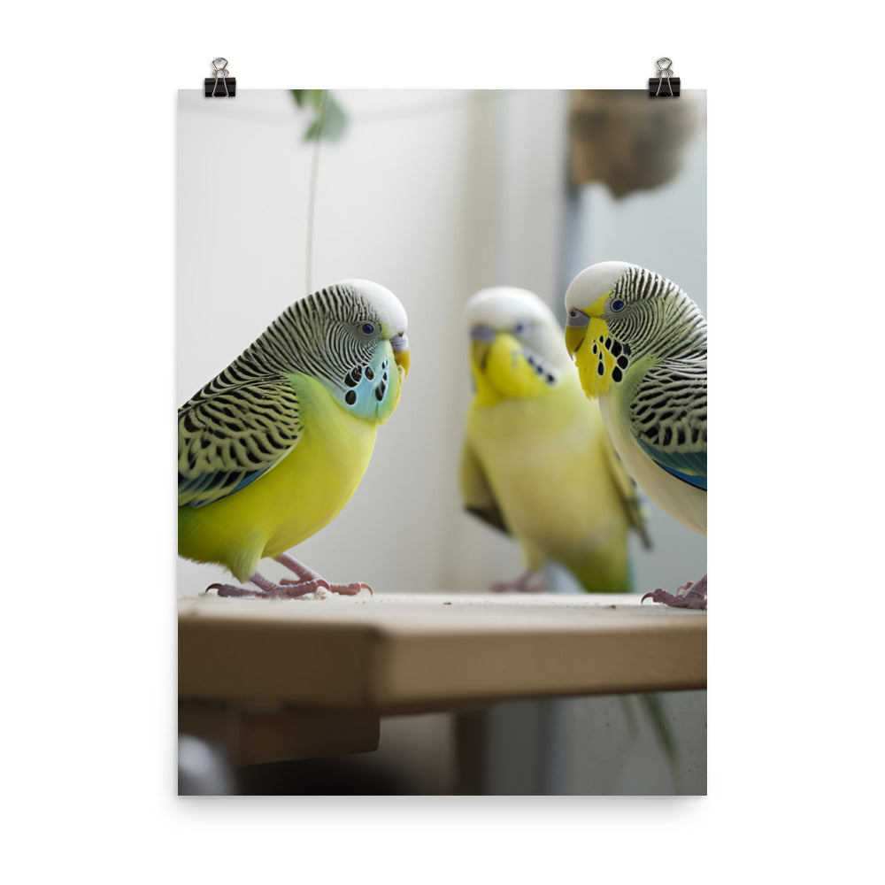 Budgerigar Photo paper poster - PosterfyAI.com