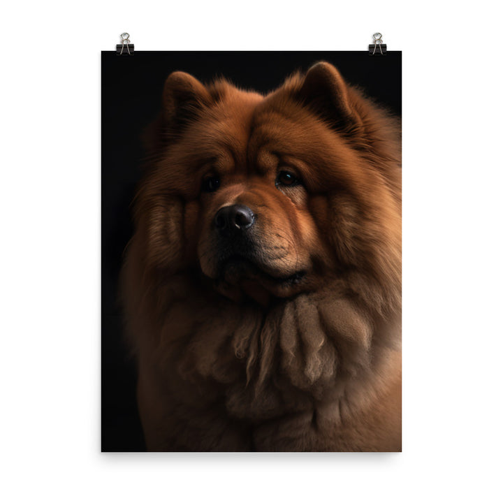 Chow Chow Sitting Proudly Photo paper poster - PosterfyAI.com