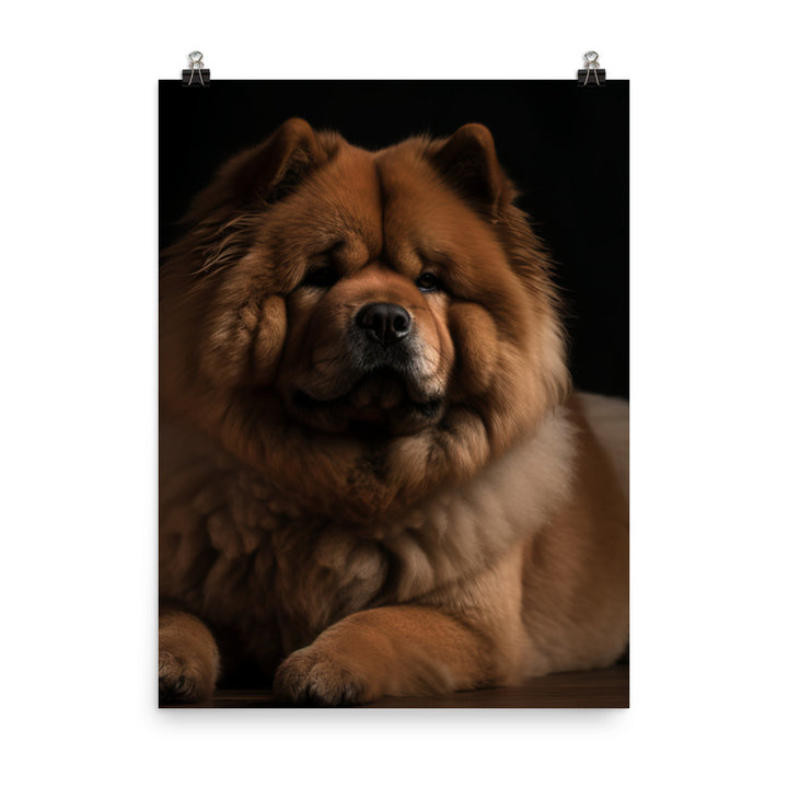 Chow Chow Sitting Proudly Photo paper poster - PosterfyAI.com