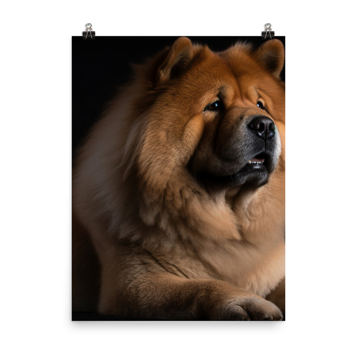 Chow Chow Sitting Proudly Photo paper poster - PosterfyAI.com
