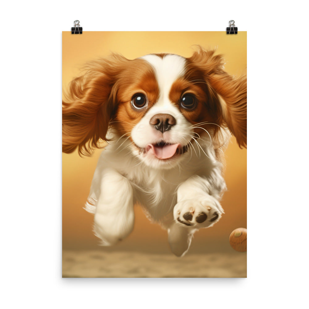 Cavalier King Charles Spaniell Photo paper poster - PosterfyAI.com