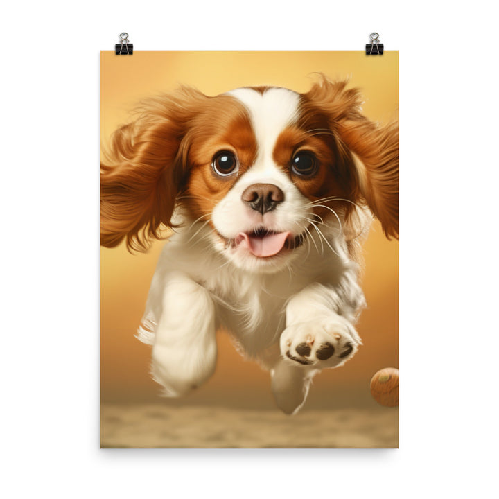 Cavalier King Charles Spaniell Photo paper poster - PosterfyAI.com