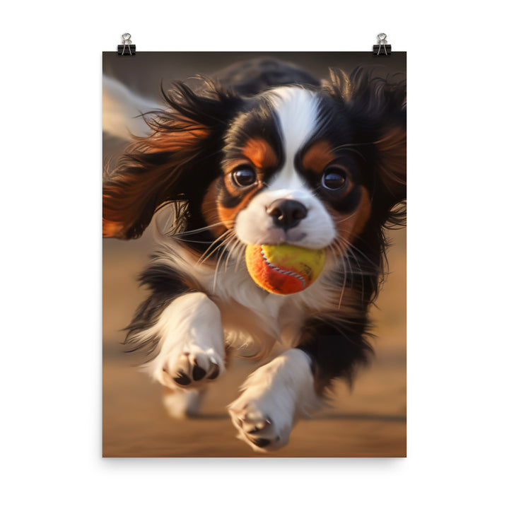 Cavalier King Charles Spaniel Photo paper poster - PosterfyAI.com
