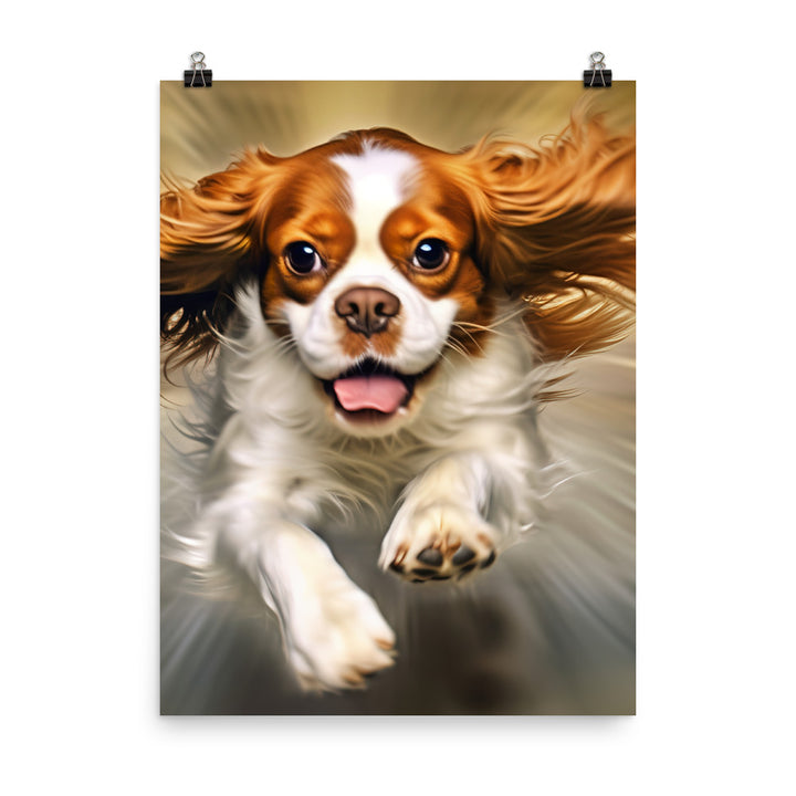Cavalier King Charles Spaniel Photo paper poster - PosterfyAI.com