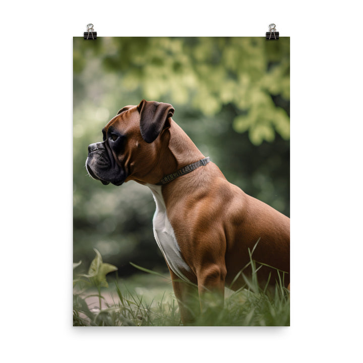 Boxer in the Park Photo paper poster - PosterfyAI.com