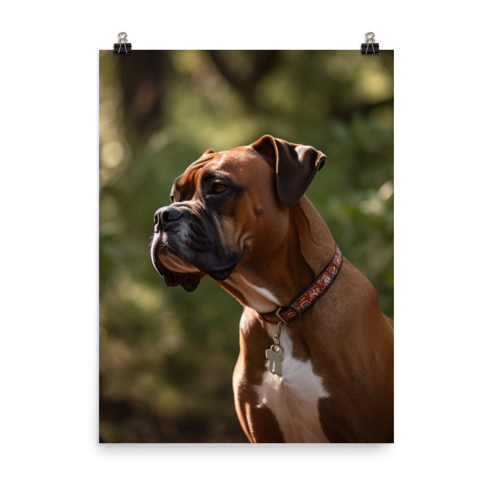 Boxer in the Park Photo paper poster - PosterfyAI.com