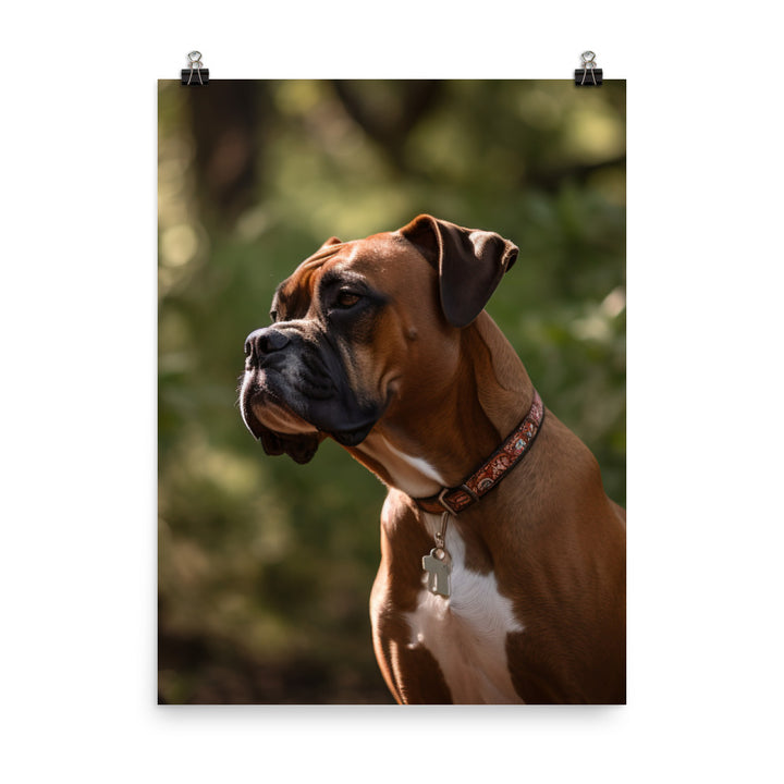 Boxer in the Park Photo paper poster - PosterfyAI.com