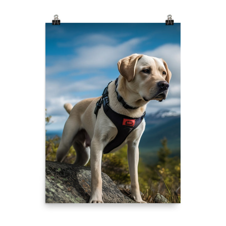 A Labrador Retriever enjoying the great outdoors Photo paper poster - PosterfyAI.com