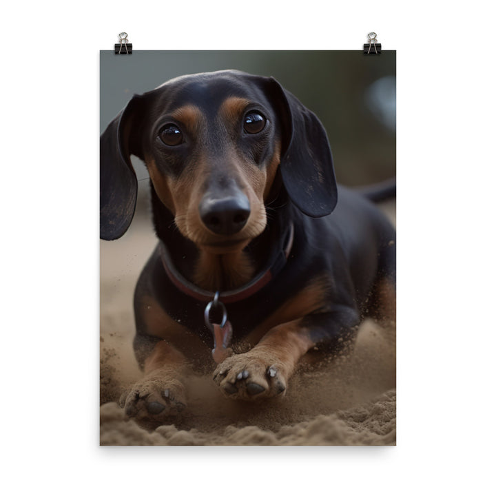 A Day in the Life of a Dachshund Photo paper poster - PosterfyAI.com