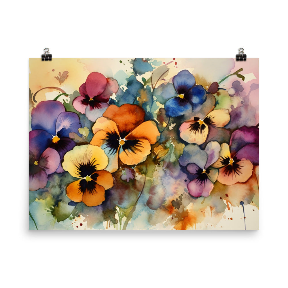 Journey with Pansies photo paper poster - Posterfy.AI