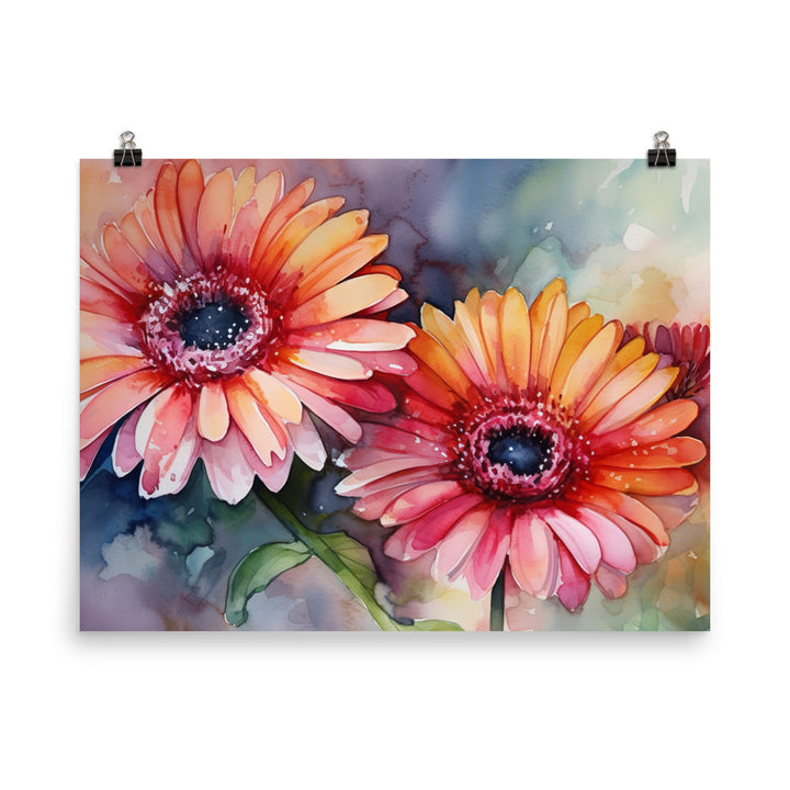 Delight with Gerbera Daisies photo paper poster - Posterfy.AI