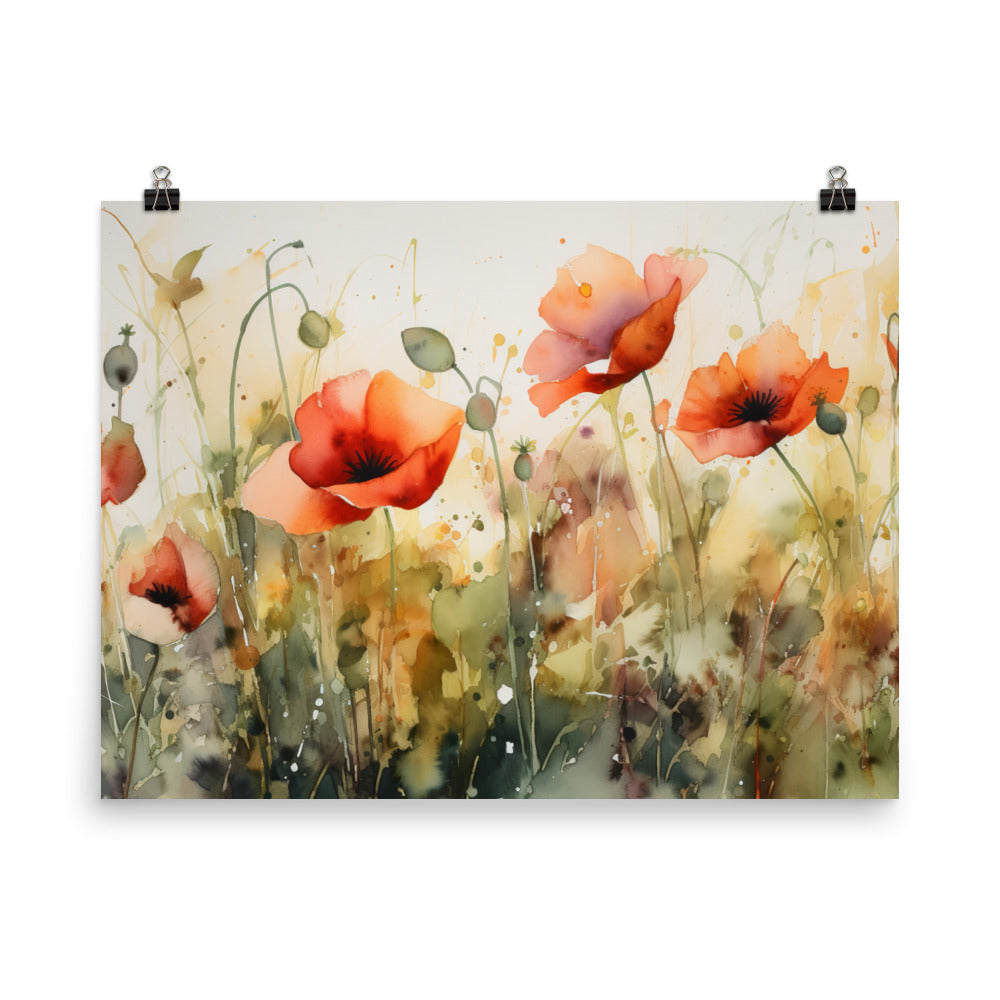 Symbolism of Poppies photo paper poster - Posterfy.AI